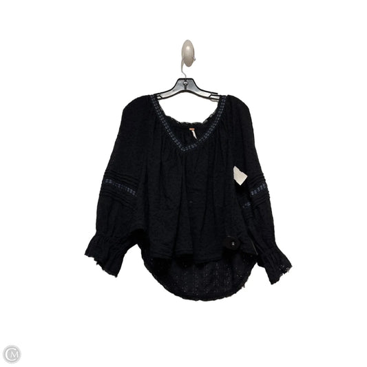 Top Long Sleeve By Free People In Black, Size: Sp