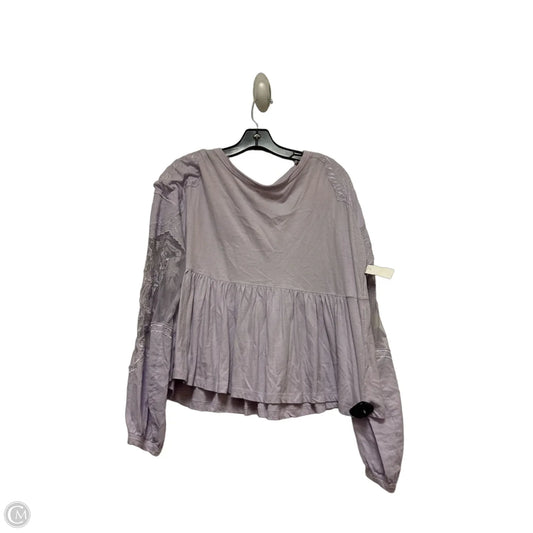 Top Long Sleeve By Free People In Purple, Size: Xs