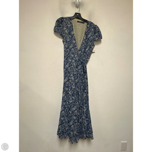 Dress Casual Midi By Polo Ralph Lauren In Blue & Tan, Size: M