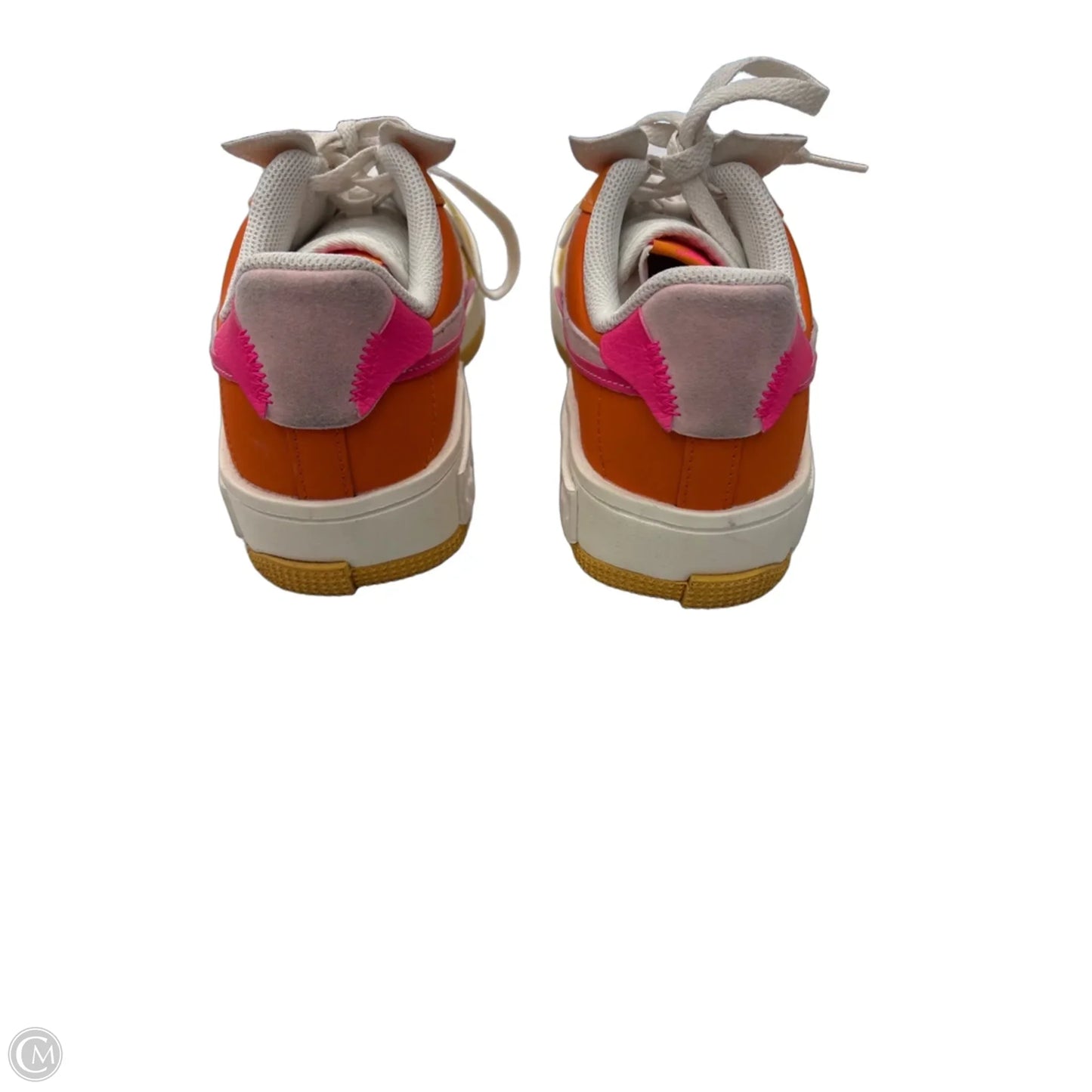 Shoes Sneakers By Nike In Orange & Yellow, Size: 8.5