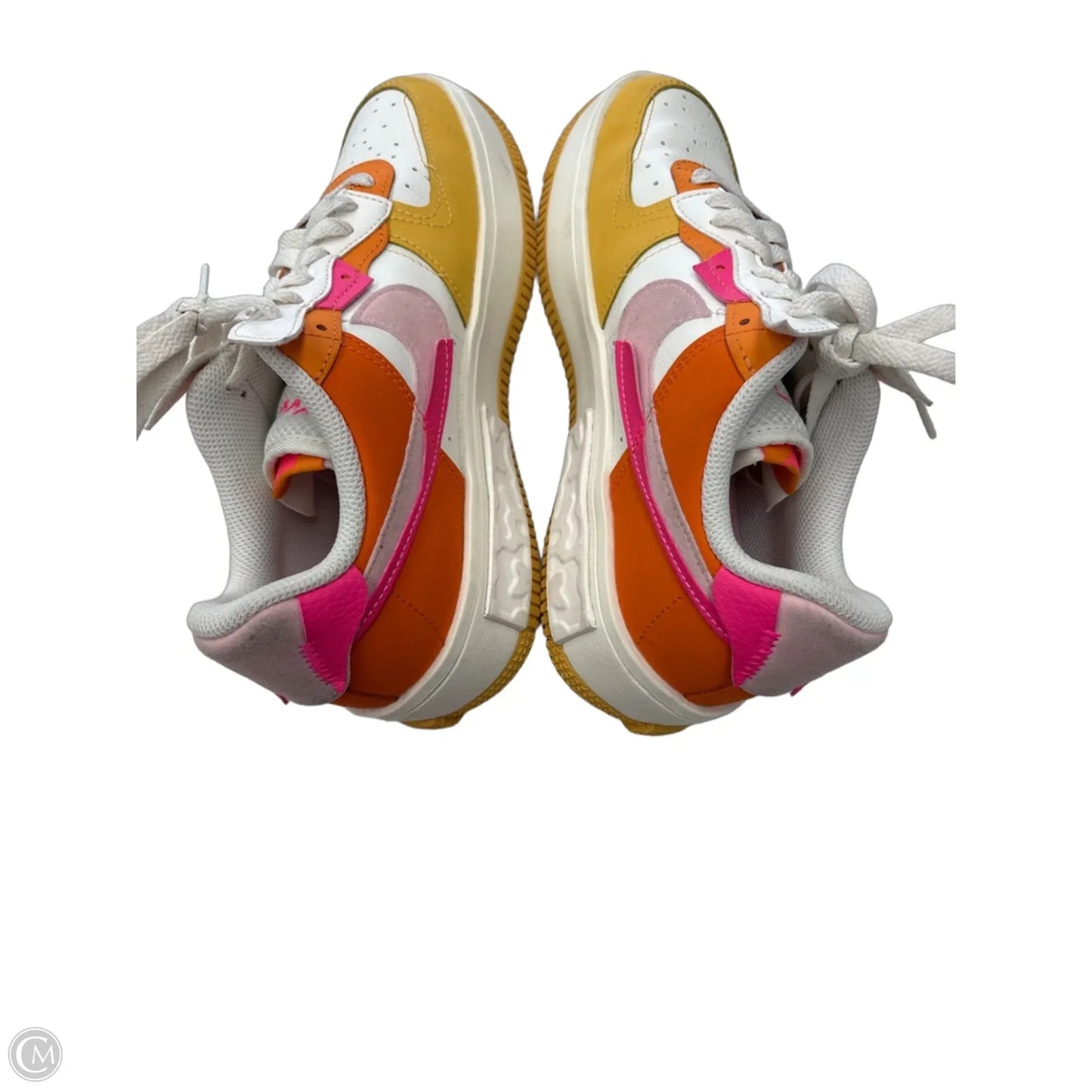 Shoes Sneakers By Nike In Orange & Yellow, Size: 8.5
