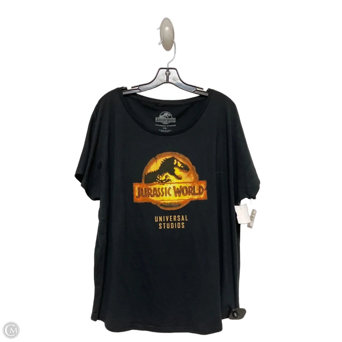Top Short Sleeve Basic By Clothes Mentor In Black & Yellow, Size: Xxl