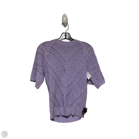 Top Short Sleeve By White House Black Market In Purple, Size: Xs