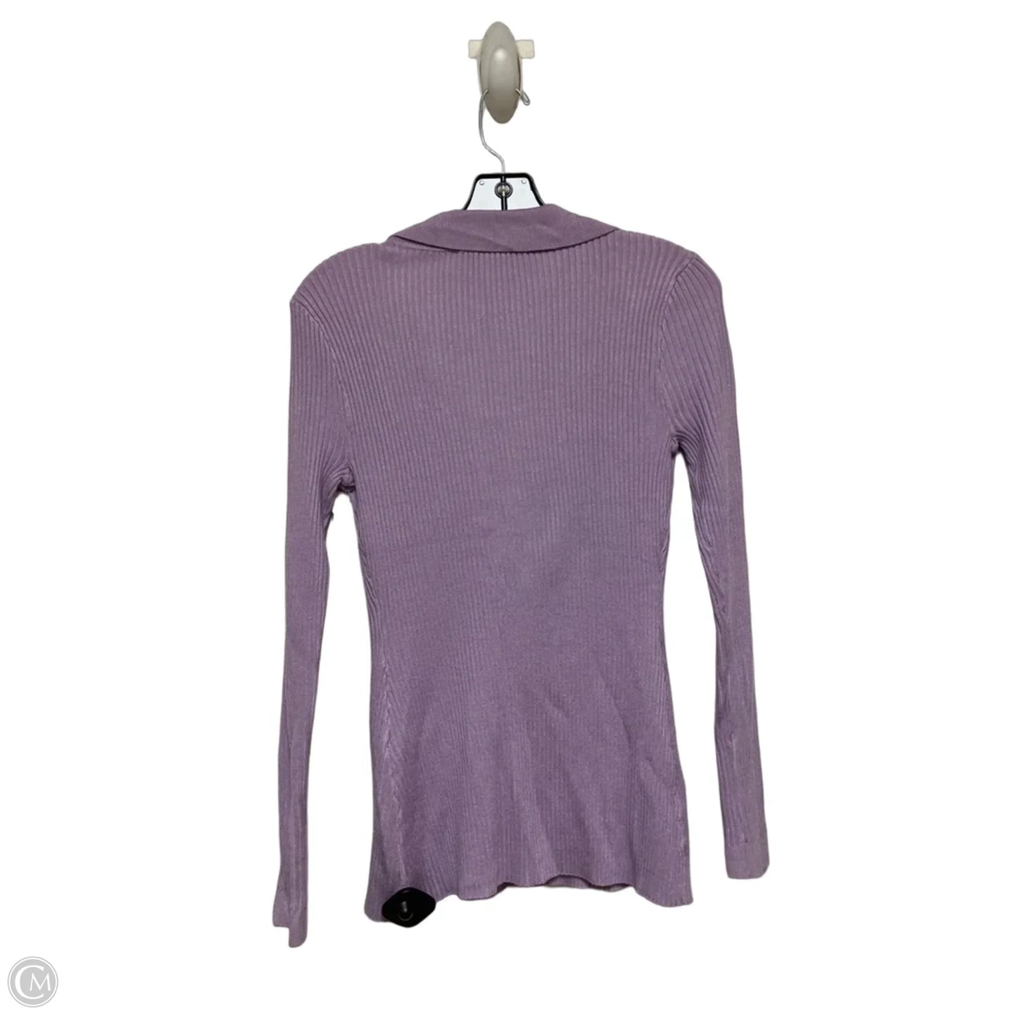 Top Long Sleeve By White House Black Market In Purple, Size: S