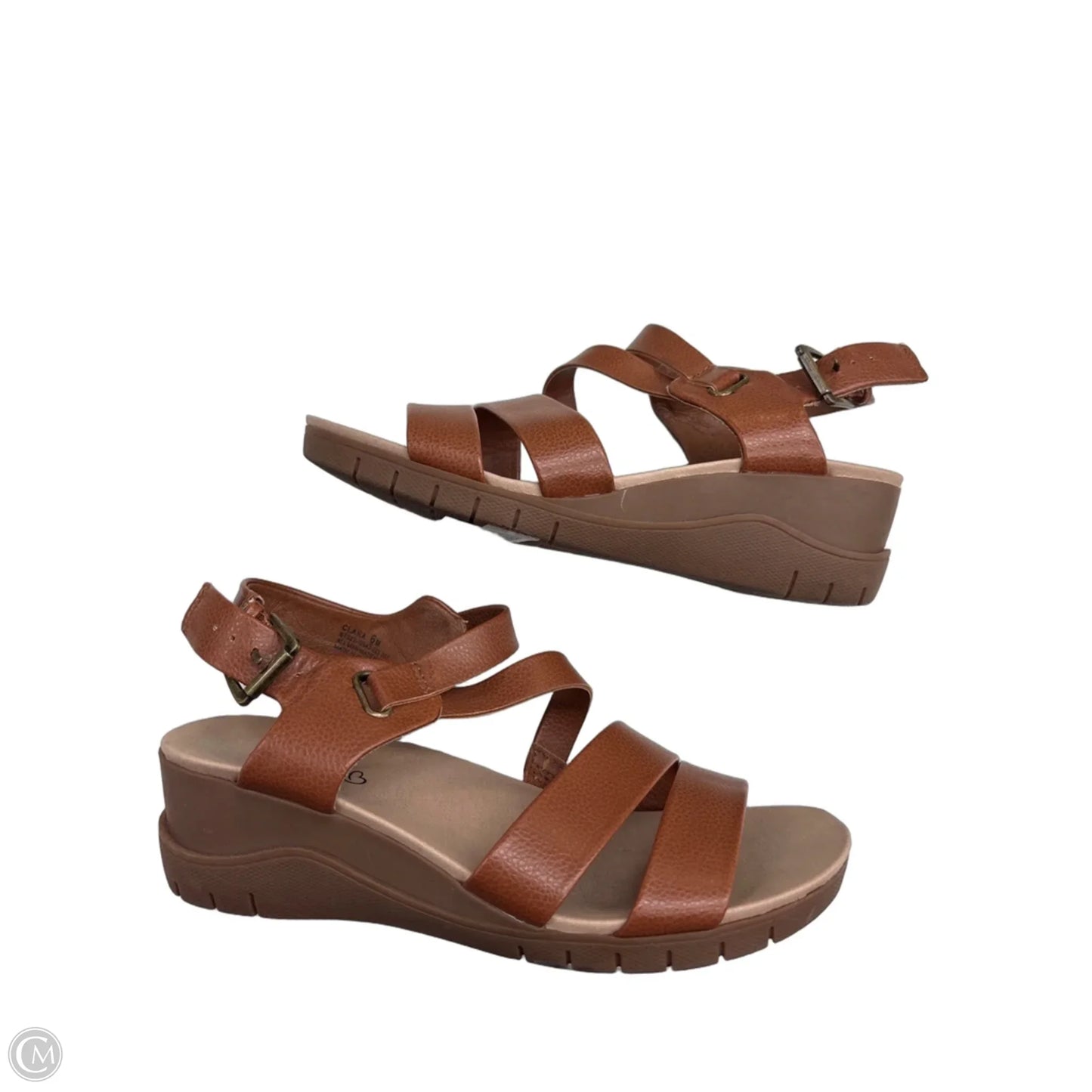 Sandals Heels Wedge By Bare Traps In Brown, Size: 6