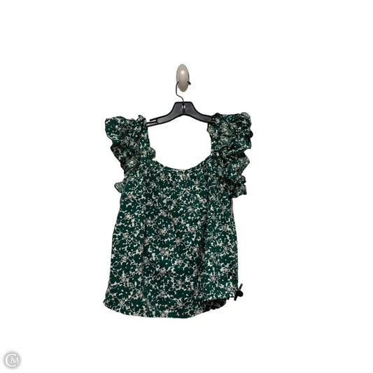 Top Sleeveless By Clothes Mentor In Green & White, Size: Xl