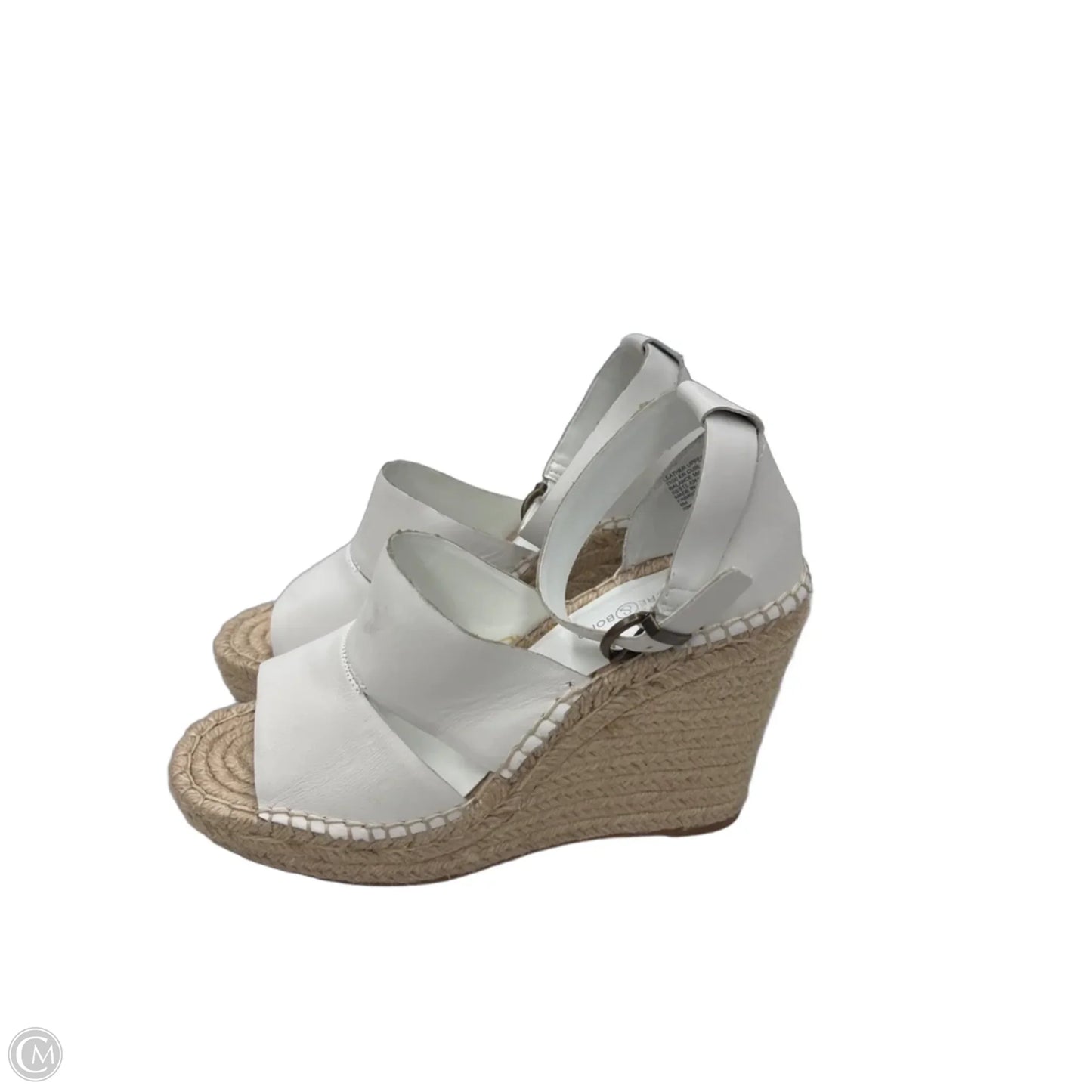 Sandals Heels Wedge By Treasure And Bond In Tan & White, Size: 8
