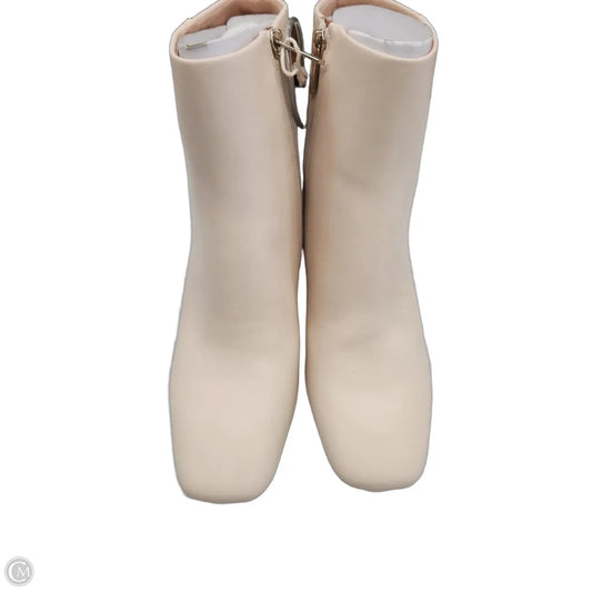 Boots Ankle Heels By Sam And Libby In Cream, Size: 8.5