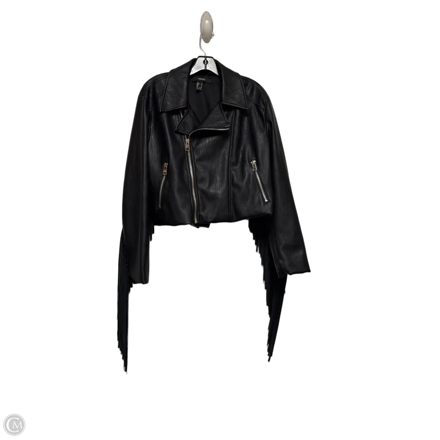 Jacket Moto By Zara In Black, Size: M