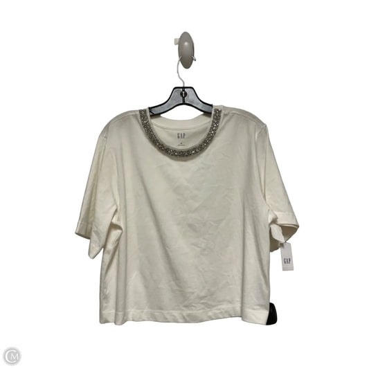 Top Short Sleeve By Gap In White, Size: M