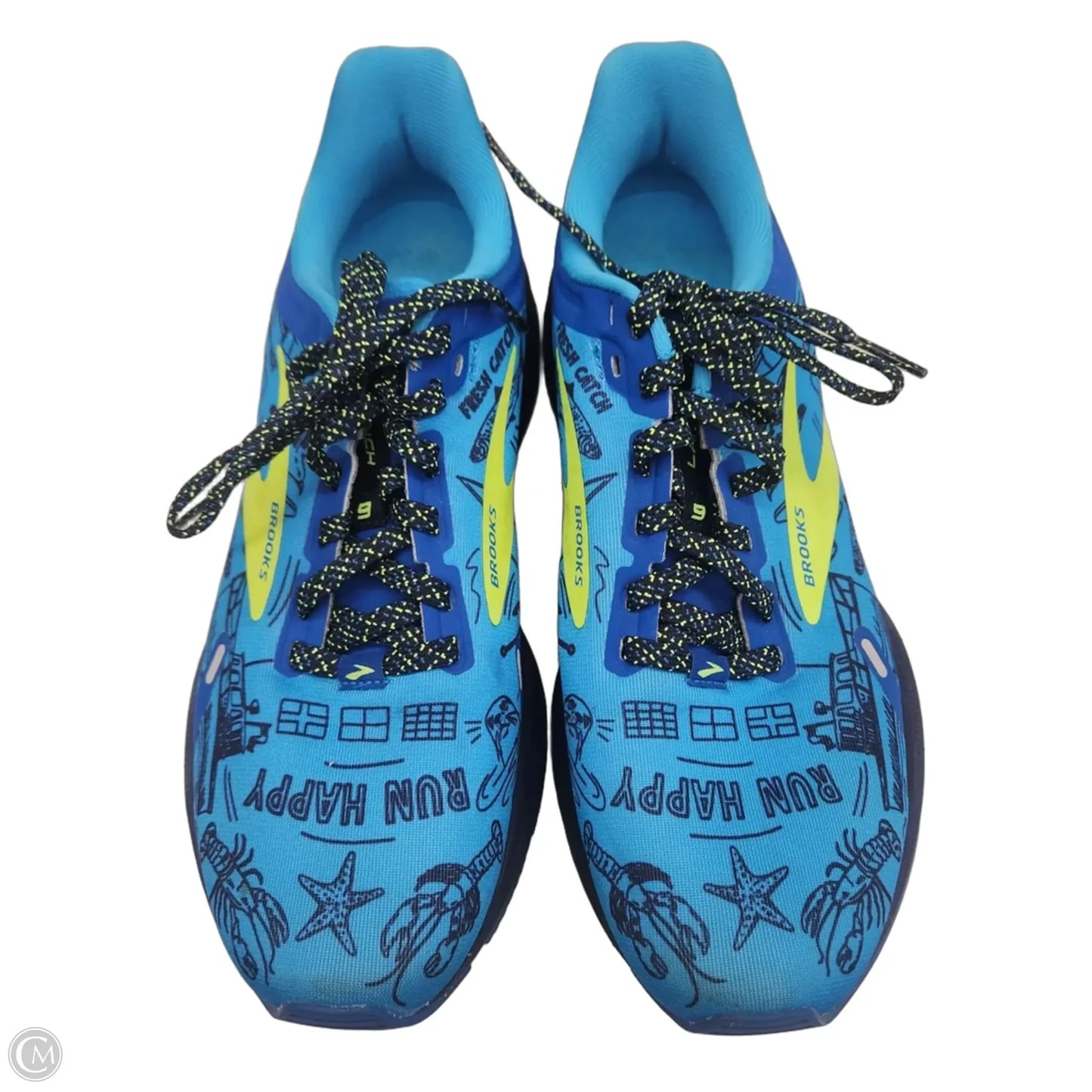 Shoes Athletic By Brooks In Blue & Green, Size: 8.5