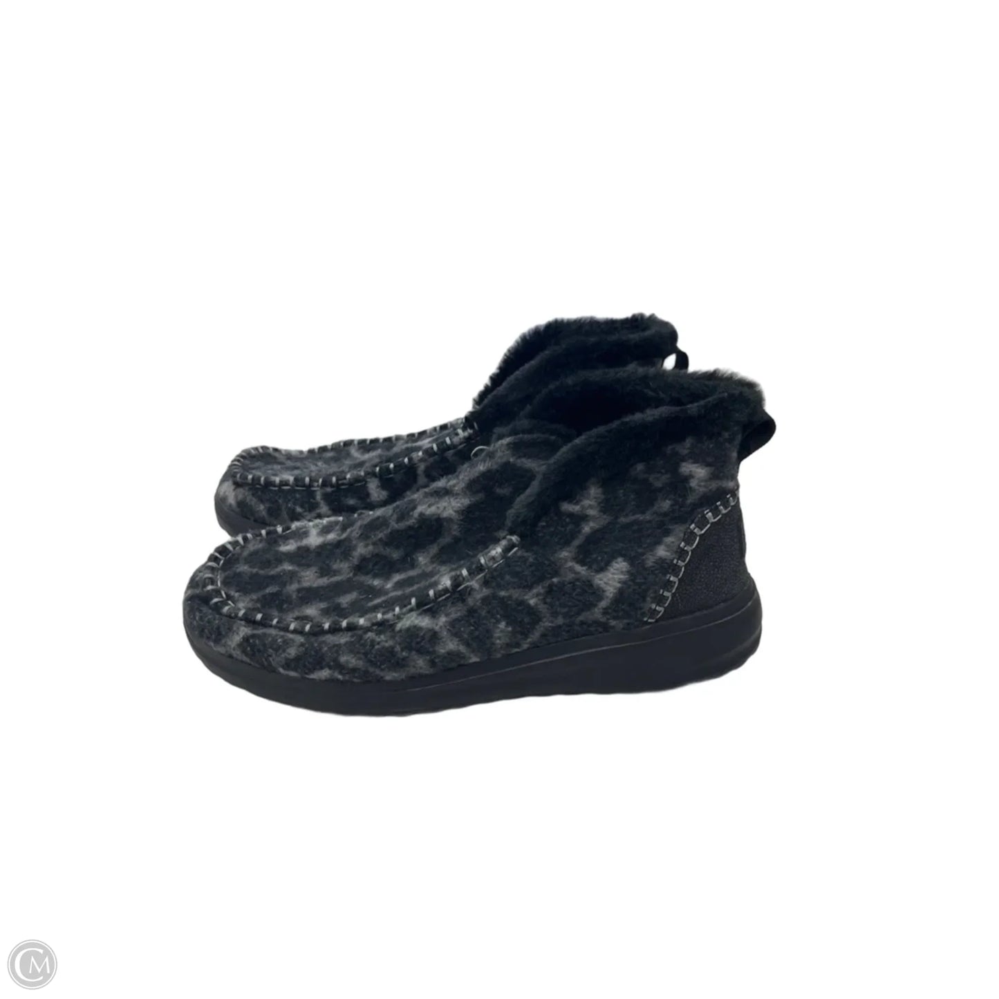 Boots Ankle Flats By Hey Dude In Animal Print, Size: 9