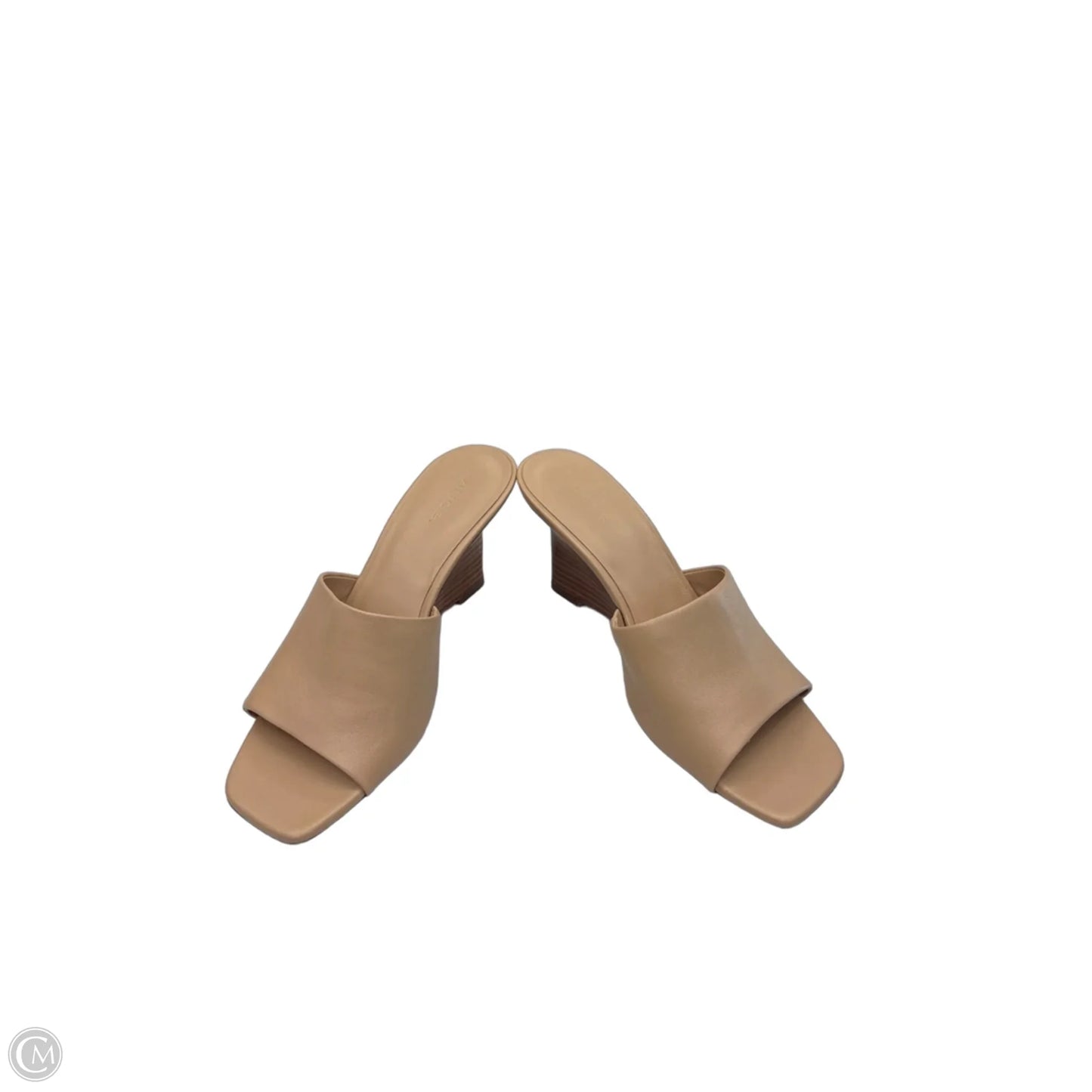 Sandals Heels Wedge By Vince In Tan, Size: 8