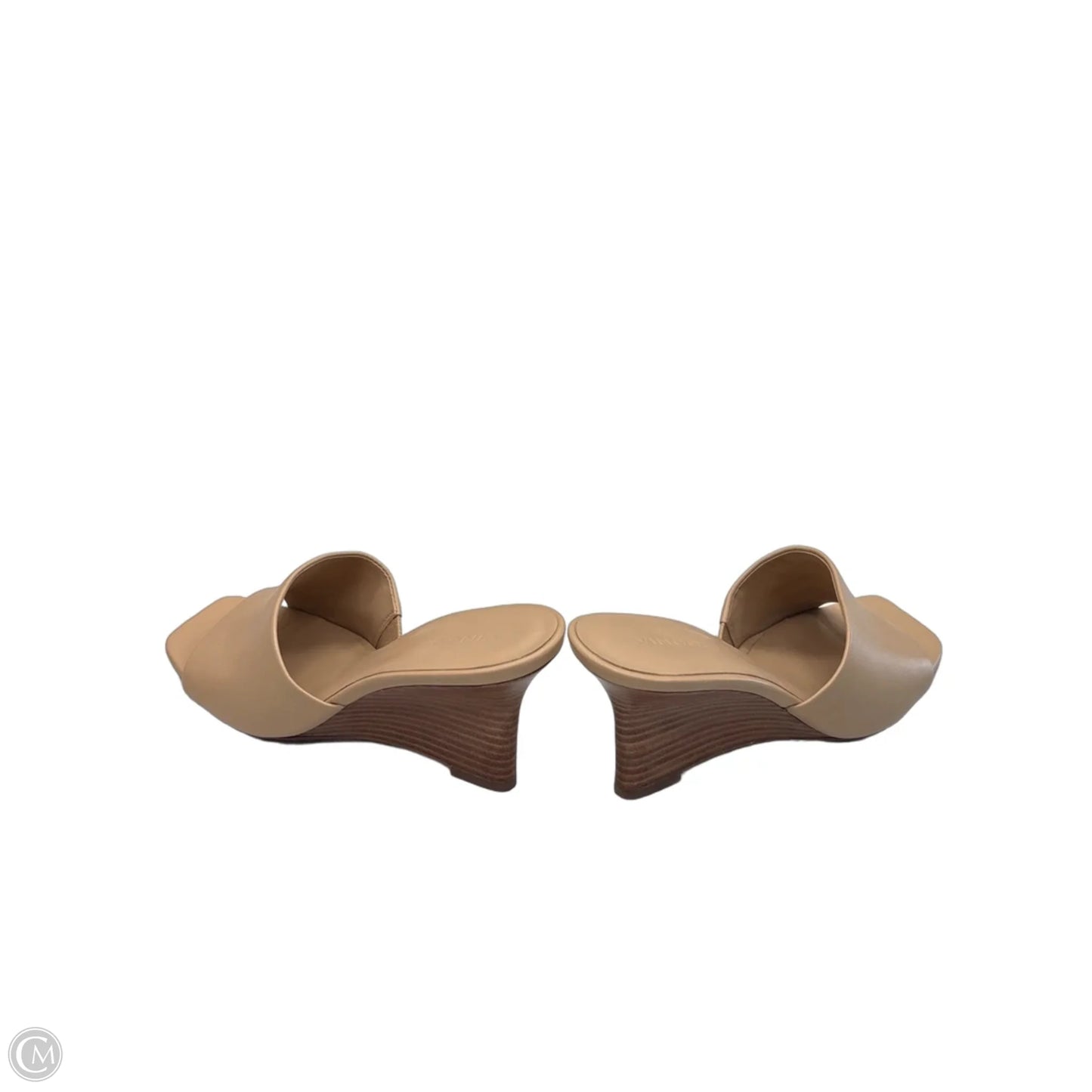Sandals Heels Wedge By Vince In Tan, Size: 8