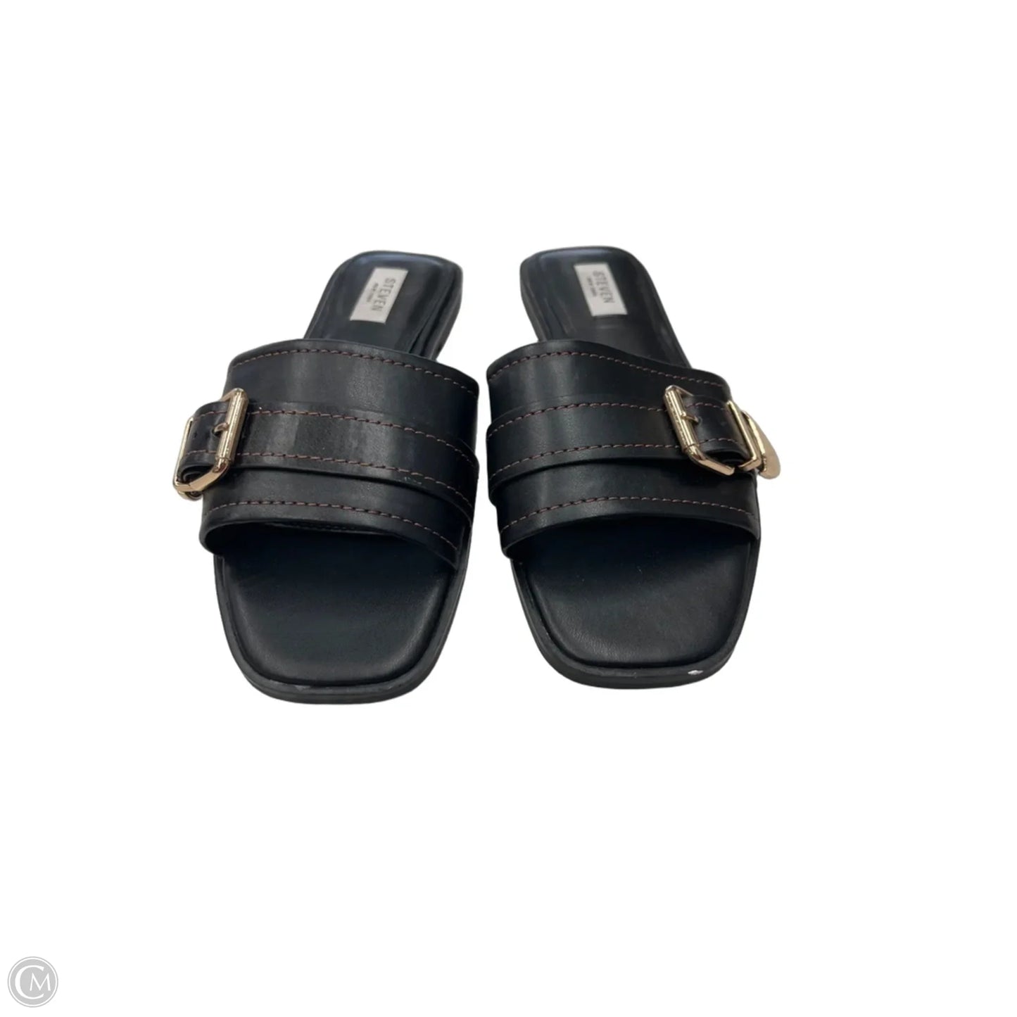 Sandals Flats By Clothes Mentor In Black, Size: 9.5