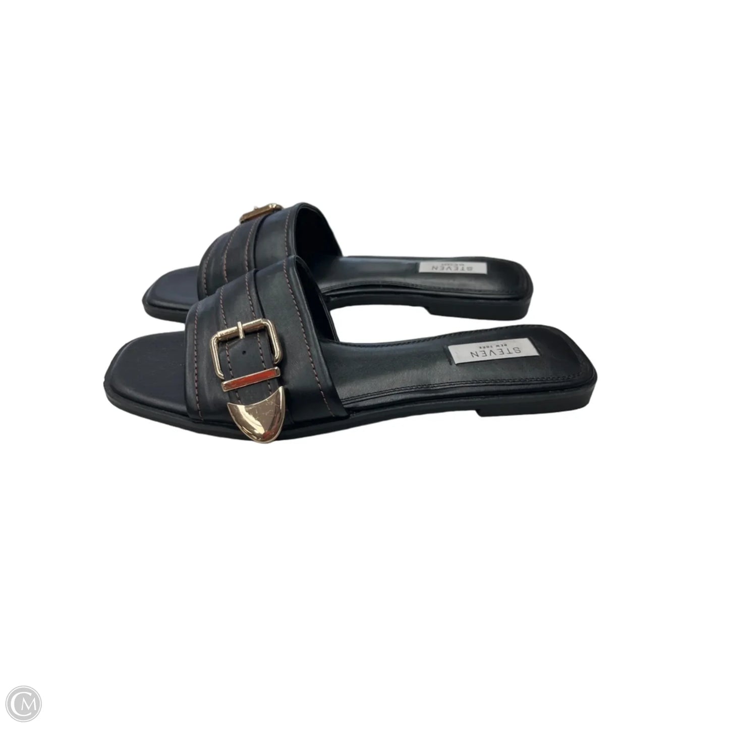 Sandals Flats By Clothes Mentor In Black, Size: 9.5