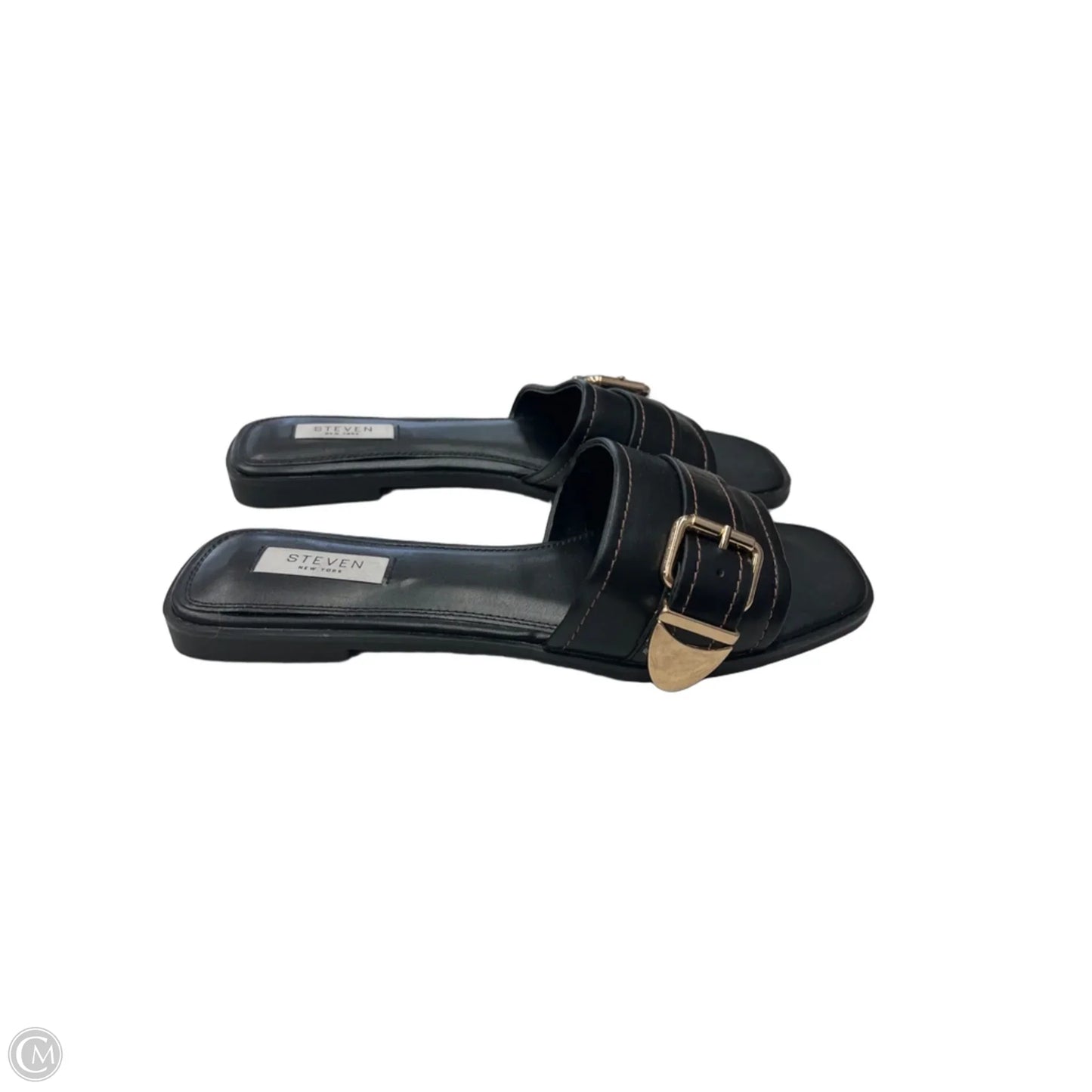 Sandals Flats By Clothes Mentor In Black, Size: 9.5