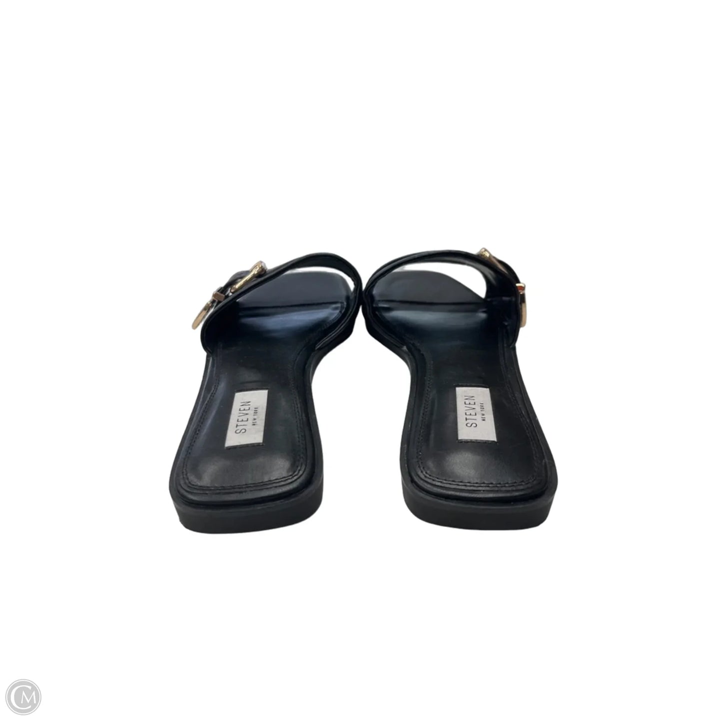 Sandals Flats By Clothes Mentor In Black, Size: 9.5