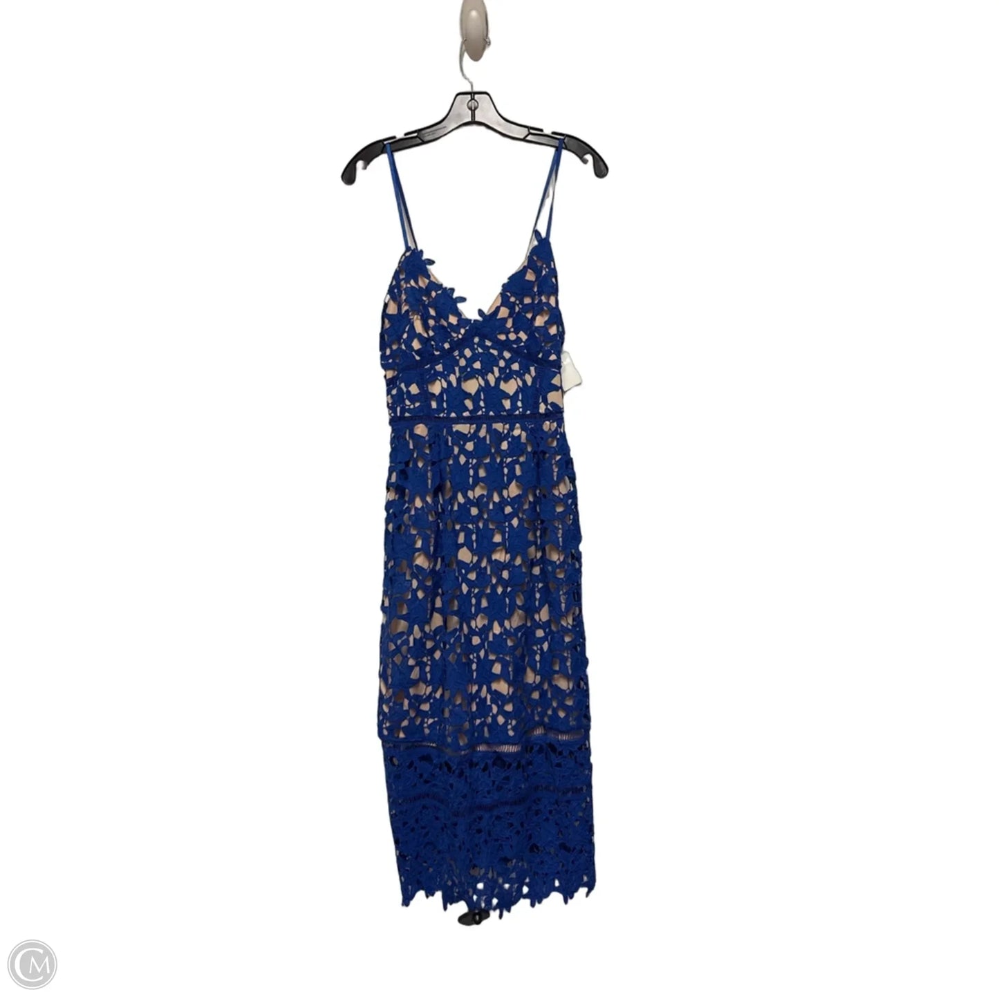 Dress Casual Midi By Clothes Mentor In Blue, Size: L