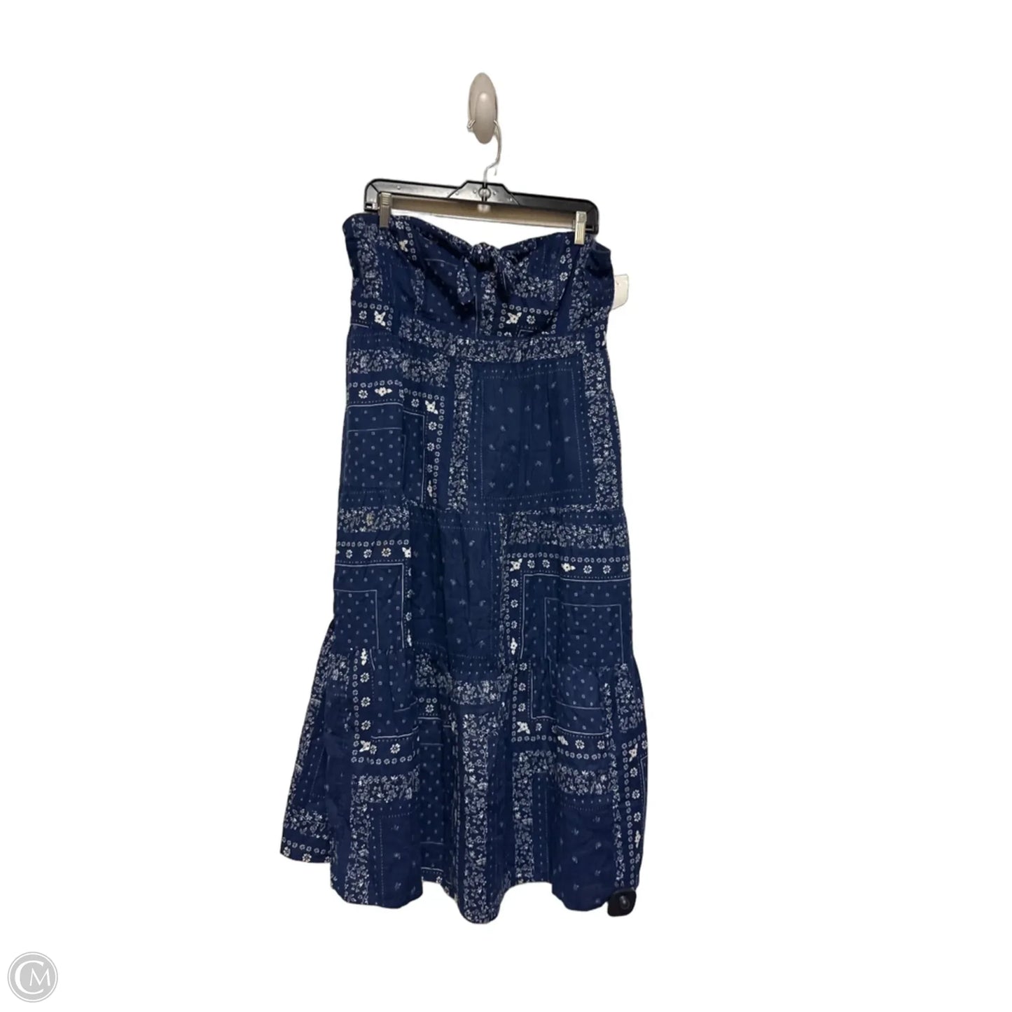 Dress Casual Midi By Universal Thread In Blue & White, Size: L