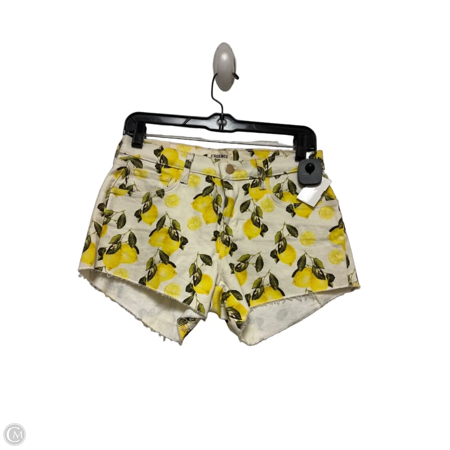 Shorts By L Agence In Cream & Yellow, Size: 2