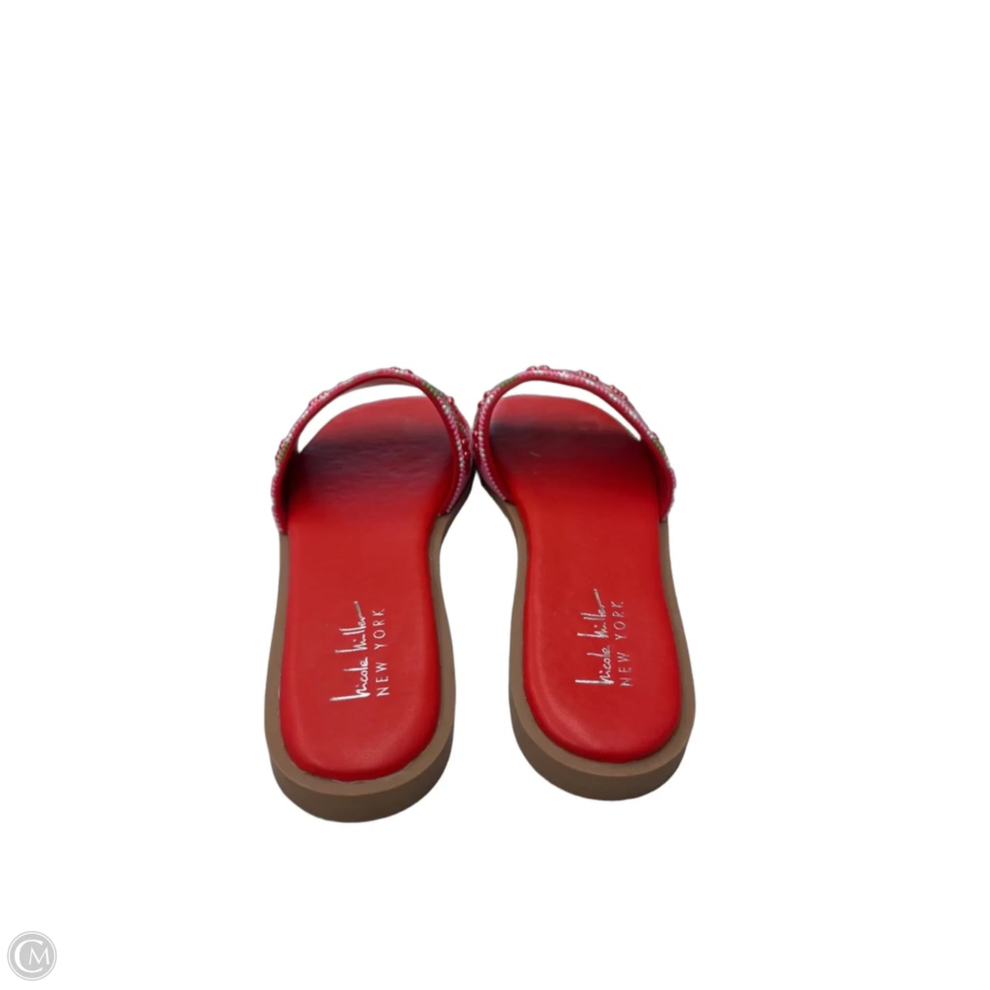 Sandals Flats By Nicole Miller In Pink & Red, Size: 6
