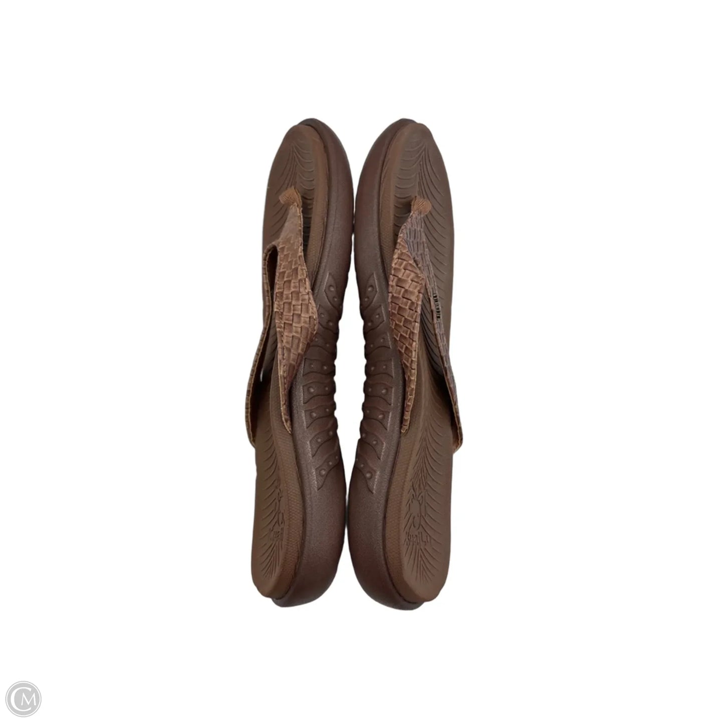 Sandals Flats By Clothes Mentor In Brown, Size: 11