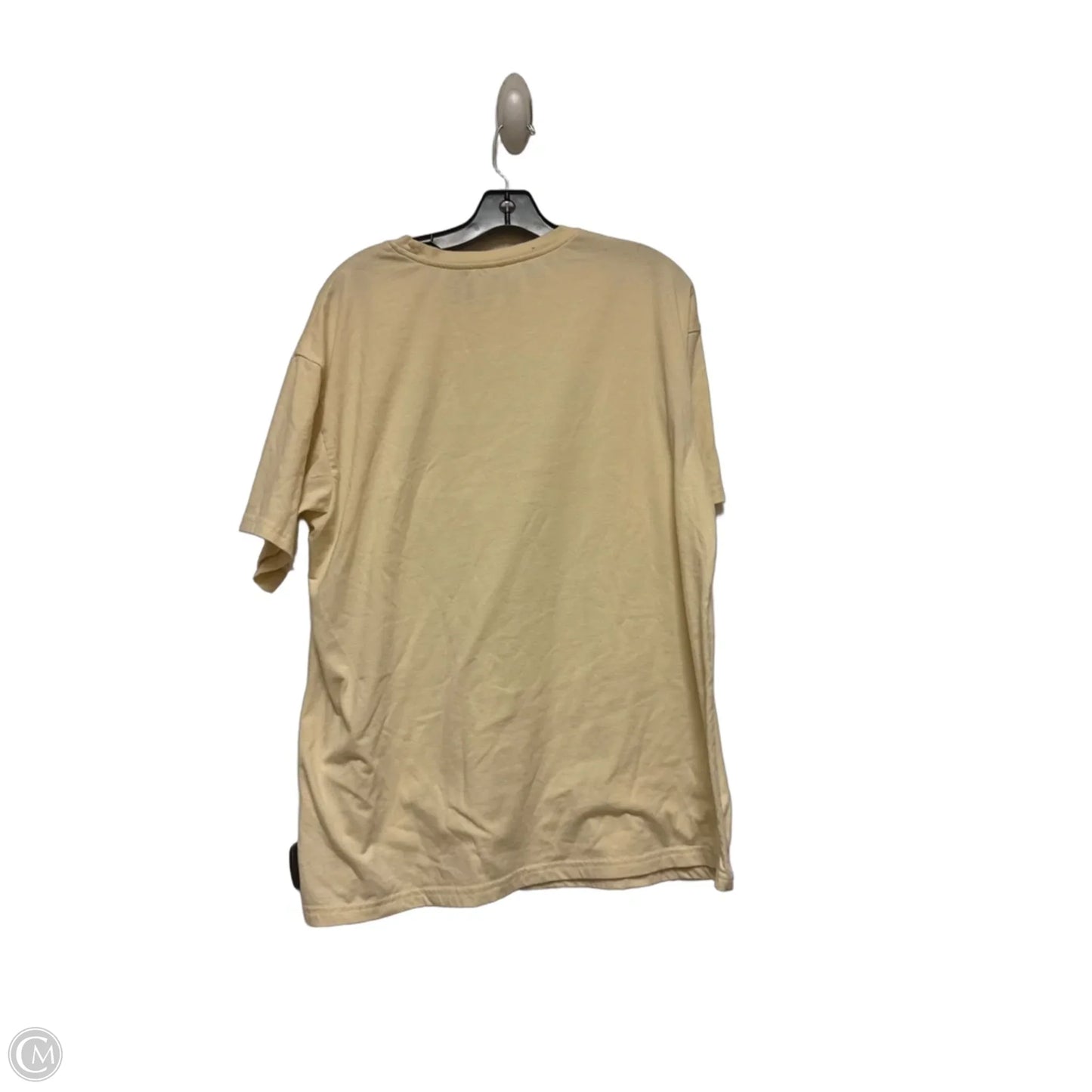 Top Short Sleeve Basic By Clothes Mentor In Cream, Size: L