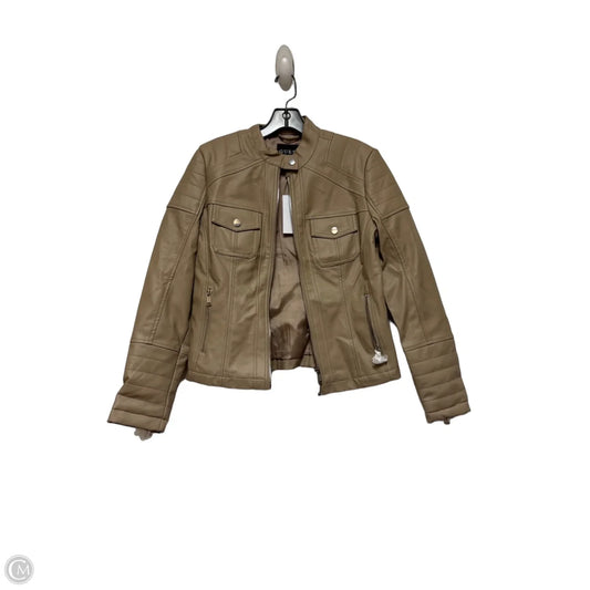 Jacket Moto By Guess In Taupe, Size: Sp