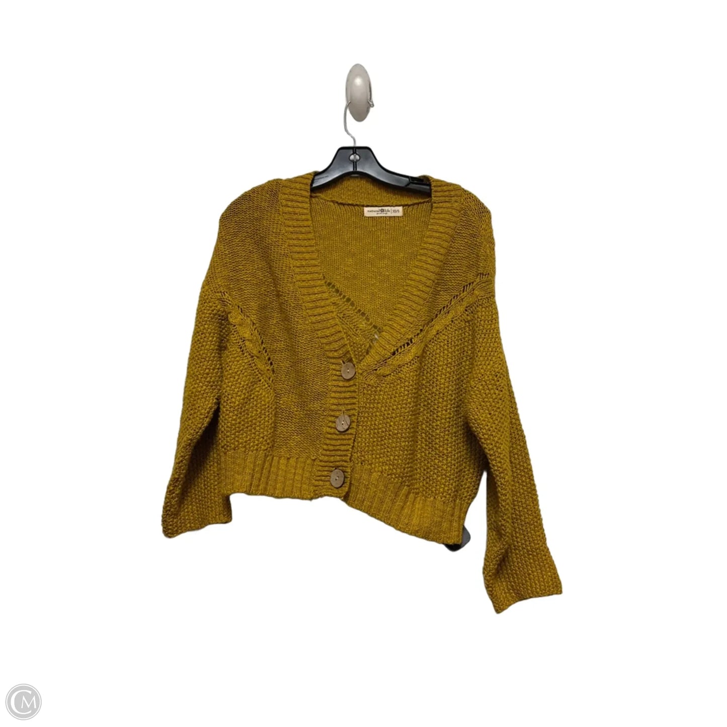 Sweater Cardigan By Natural Life In Yellow, Size: Xs