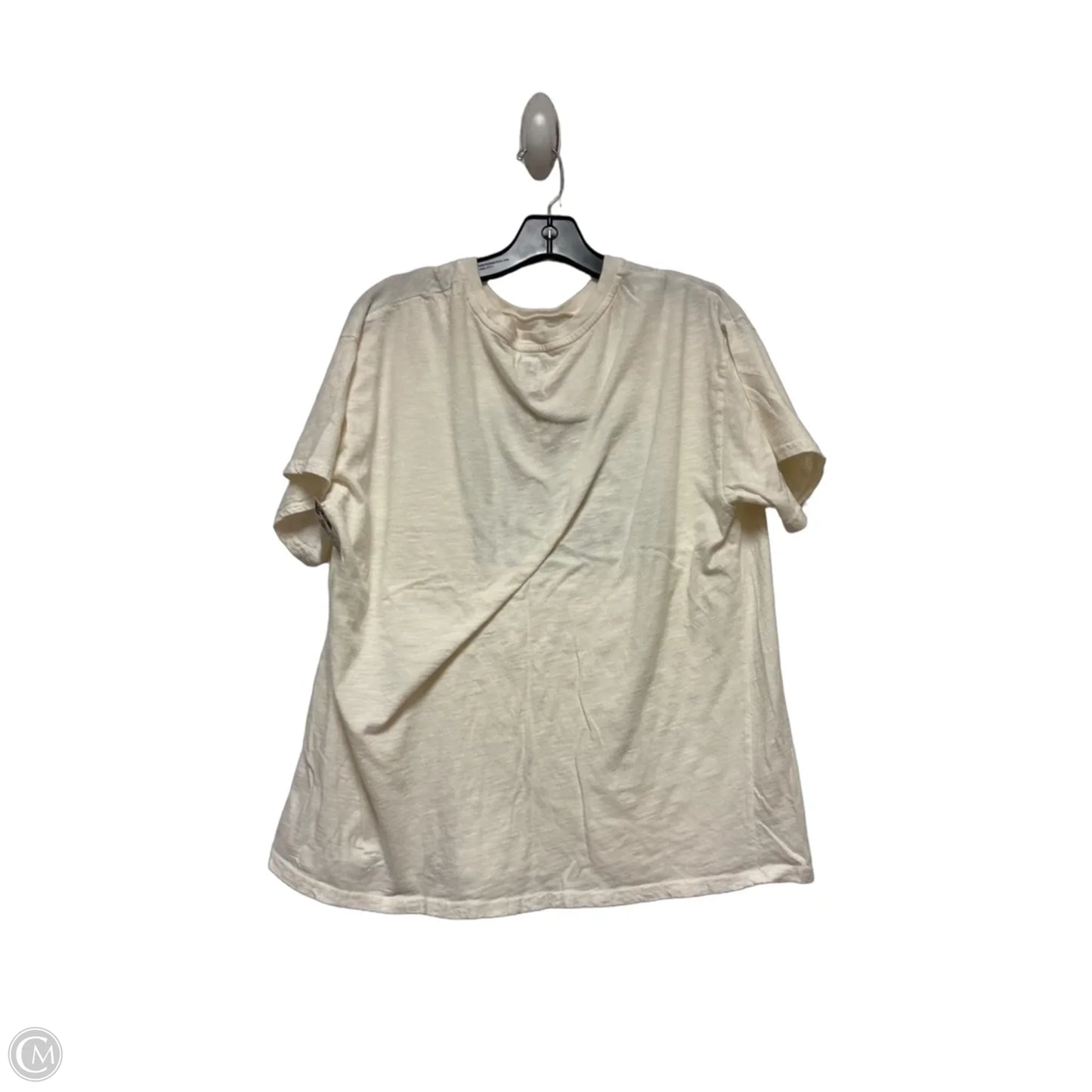 Top Short Sleeve Basic By Clothes Mentor In Blue & Cream, Size: M