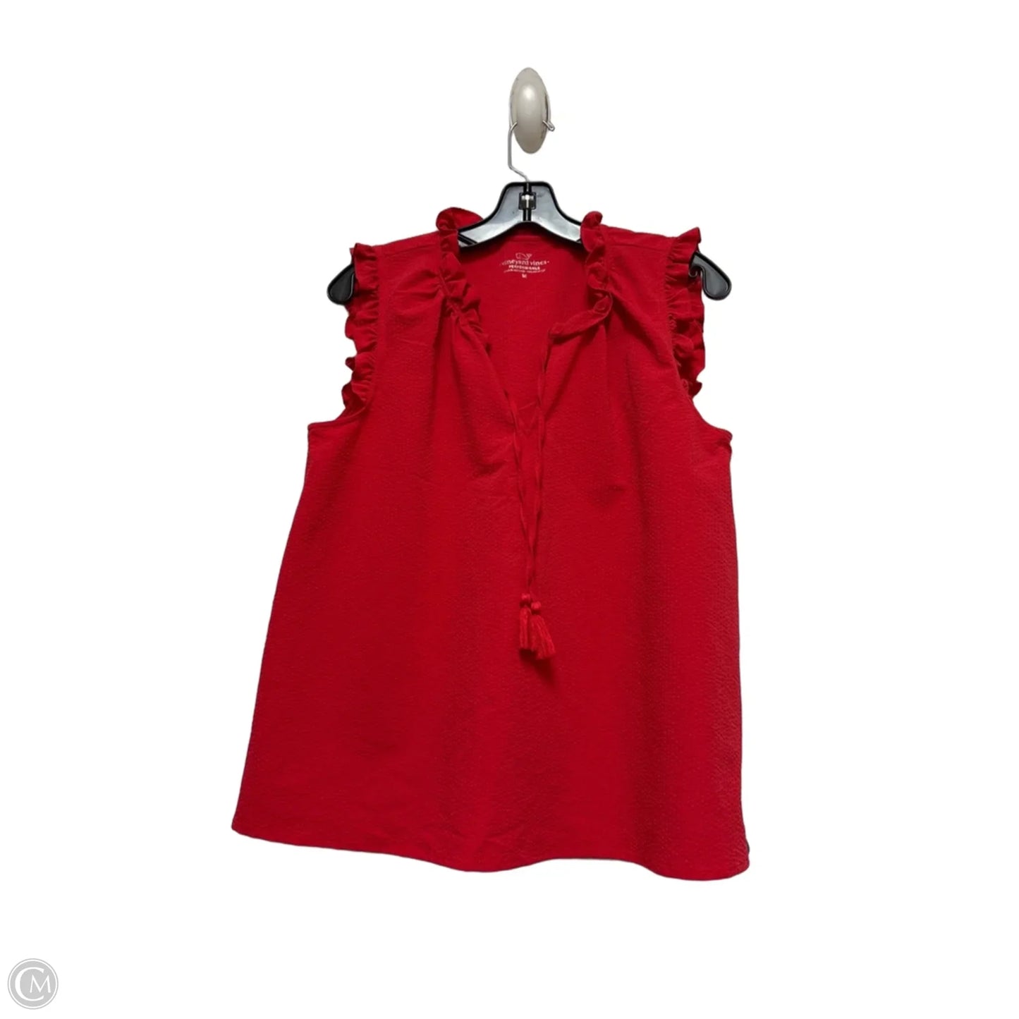 Top Sleeveless By Vineyard Vines In Red, Size: M