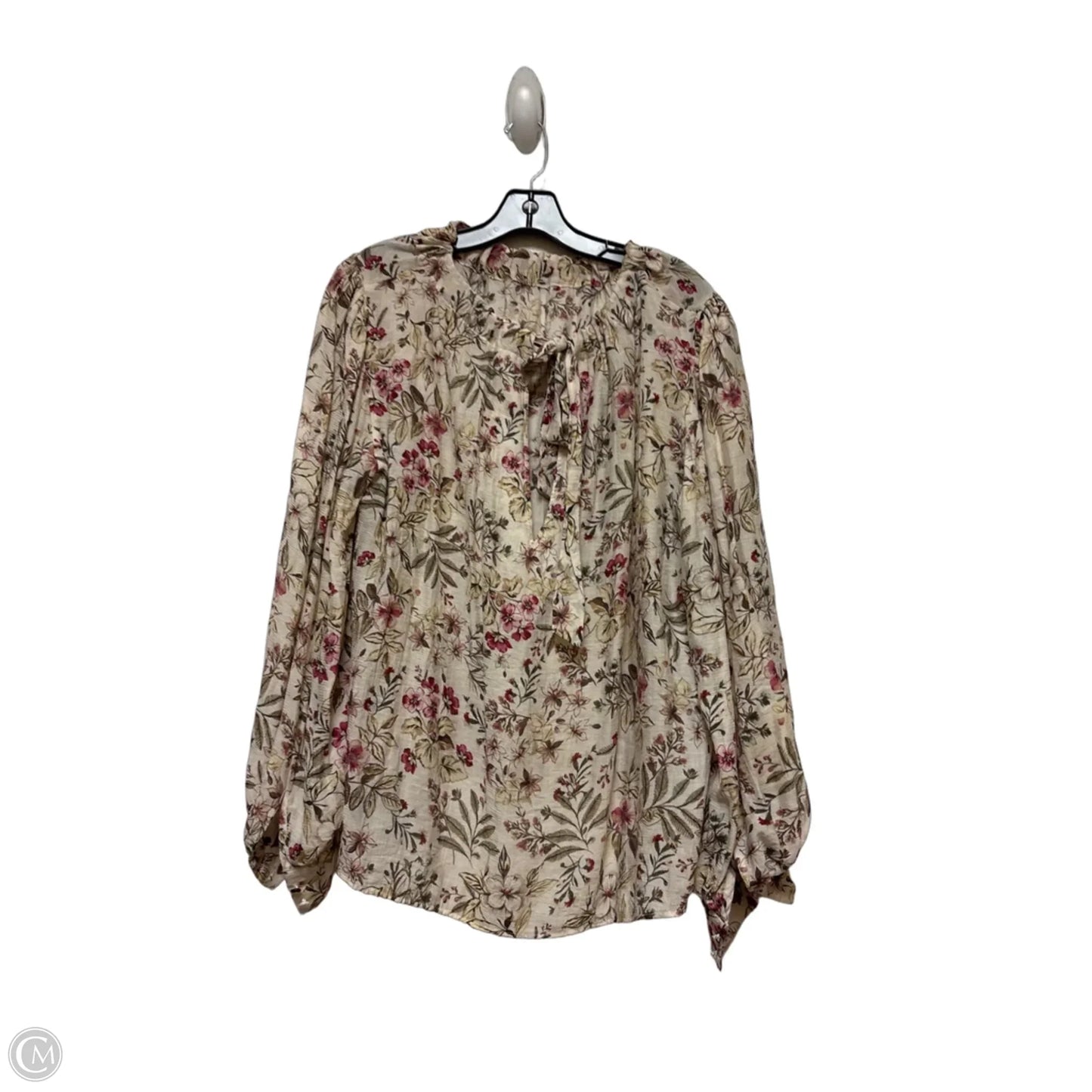 Top Long Sleeve By Mng In Floral Print, Size: S