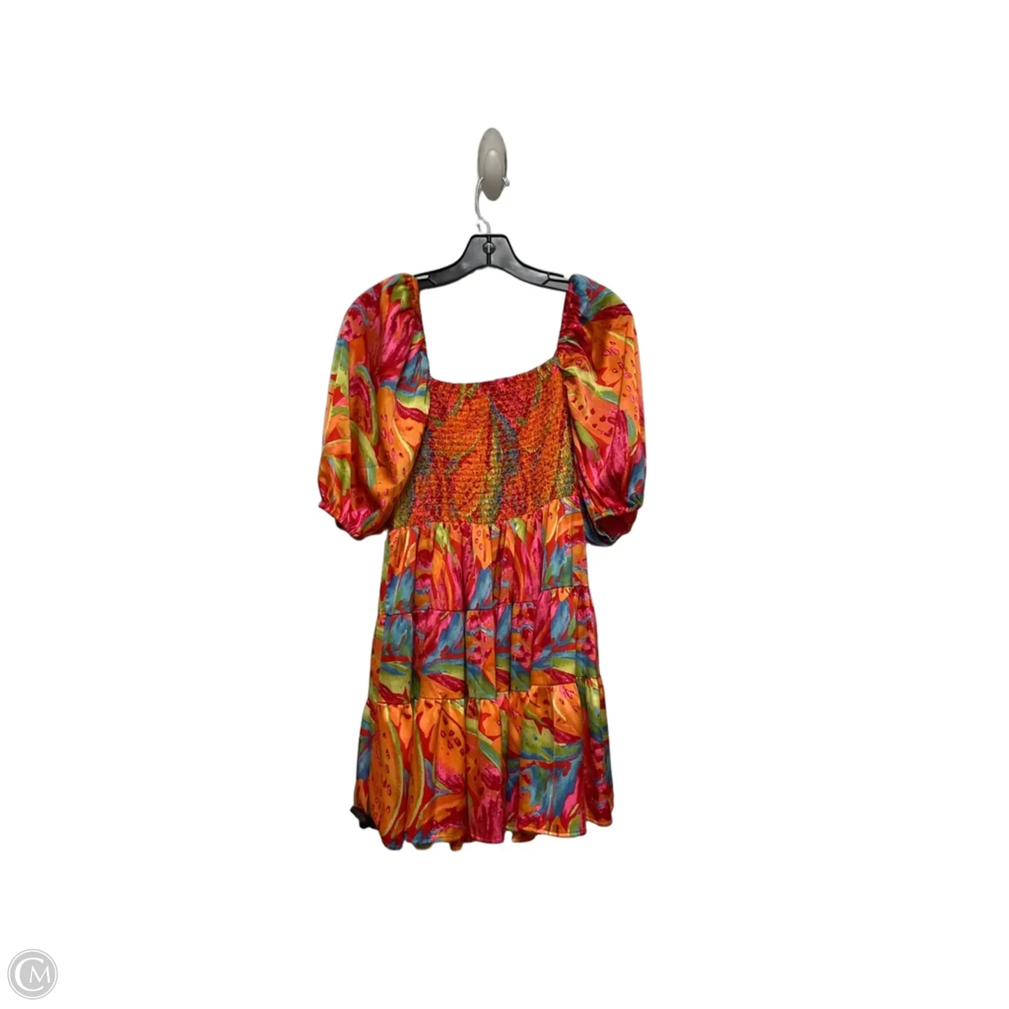 Dress Casual Short By Forever 21 In Orange & Pink, Size: M