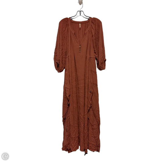 Dress Casual Maxi By Free People In Brown, Size: Xs