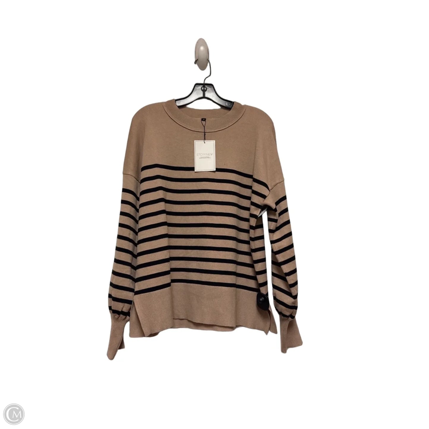 Sweater By Clothes Mentor In Striped Pattern, Size: M
