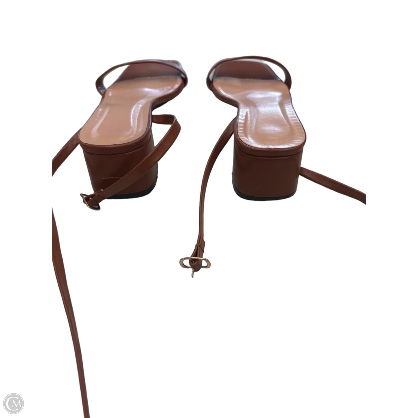 Sandals Flats By Clothes Mentor In Brown, Size: 8