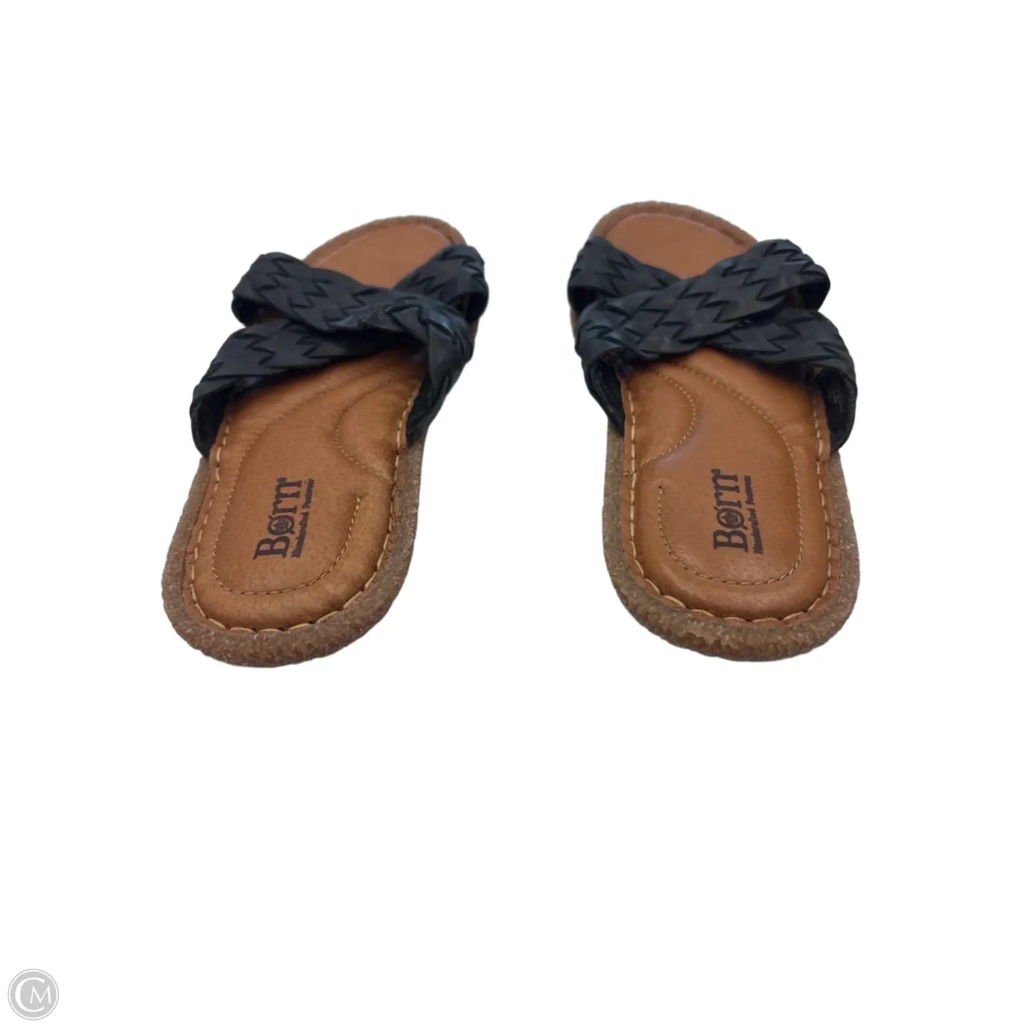Sandals Flats By Born In Black & Tan, Size: 8