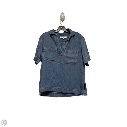 Top Short Sleeve By Velvet Heart In Blue Denim, Size: Xl