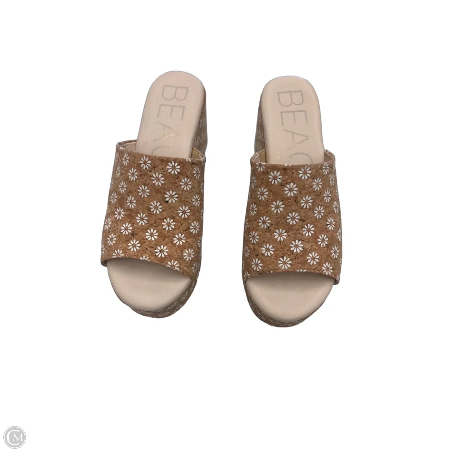 Sandals Heels Block By Matisse In Tan & White, Size: 6