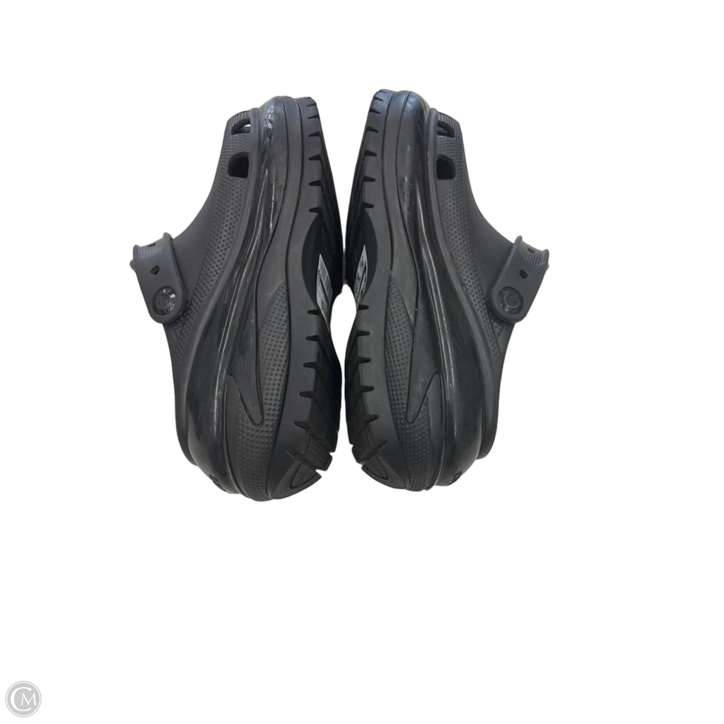 Sandals Heels Platform By Crocs In Black, Size: 8