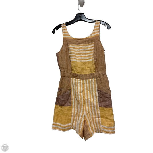 Romper By Clothes Mentor In Brown & Yellow, Size: Xs