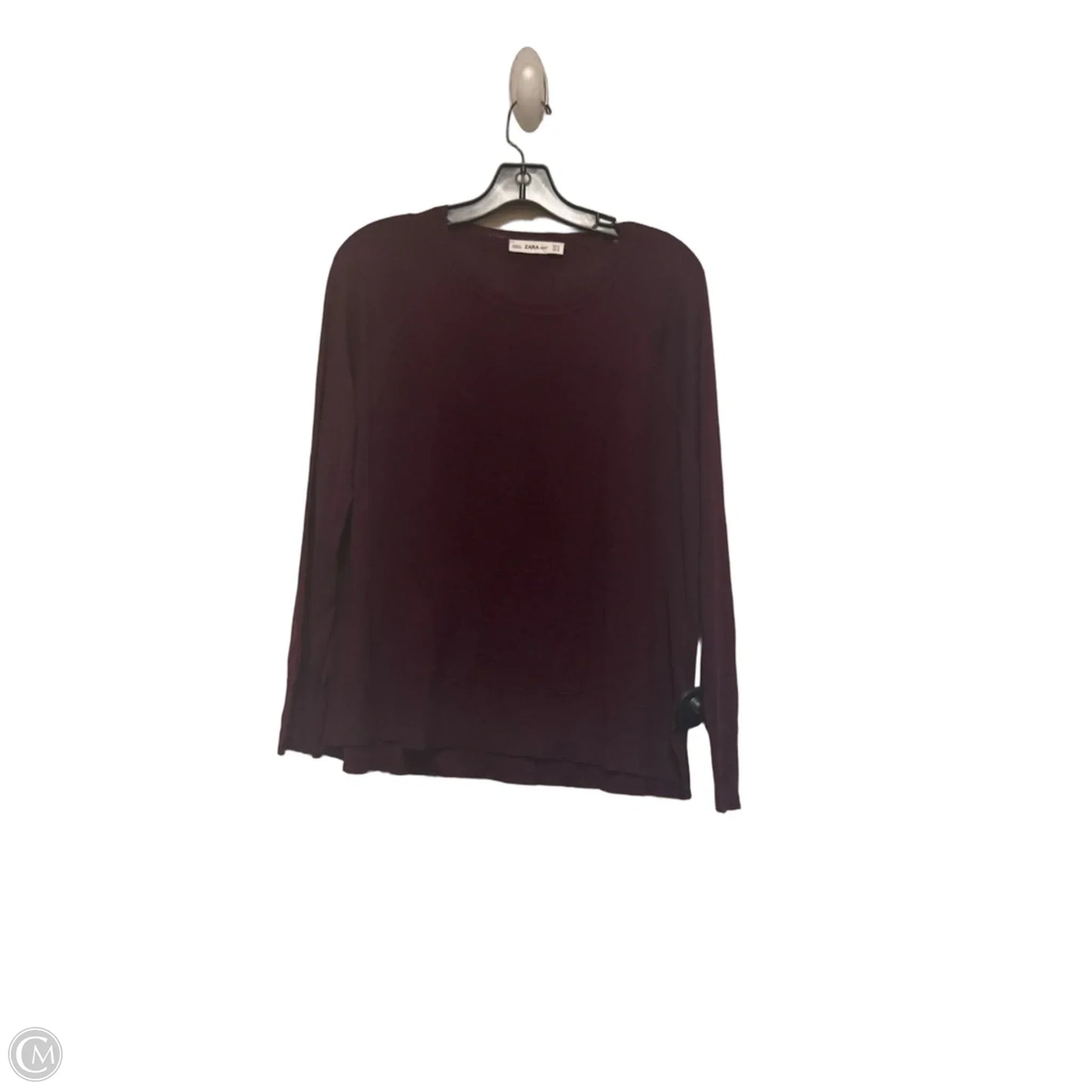 Top Long Sleeve By Zara In Purple, Size: M