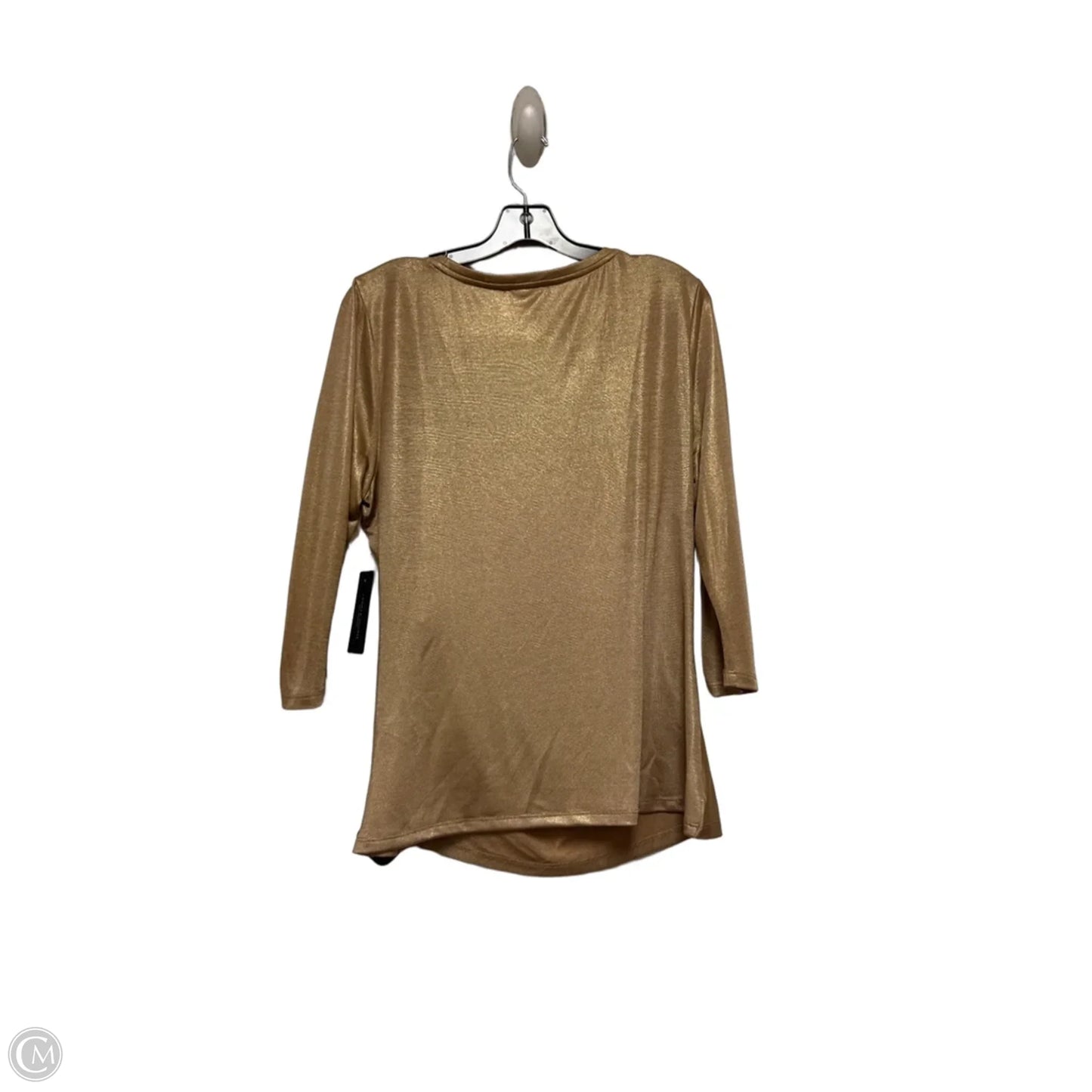 Top Short Sleeve By Tommy Hilfiger In Bronze, Size: Xl