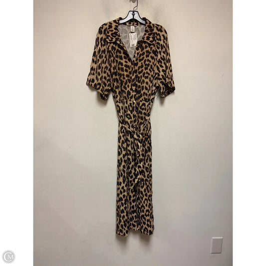 Dress Casual Maxi By H&m In Animal Print, Size: Xl