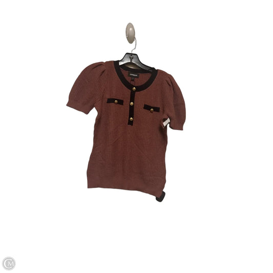 Top Short Sleeve By Express In Brown, Size: S