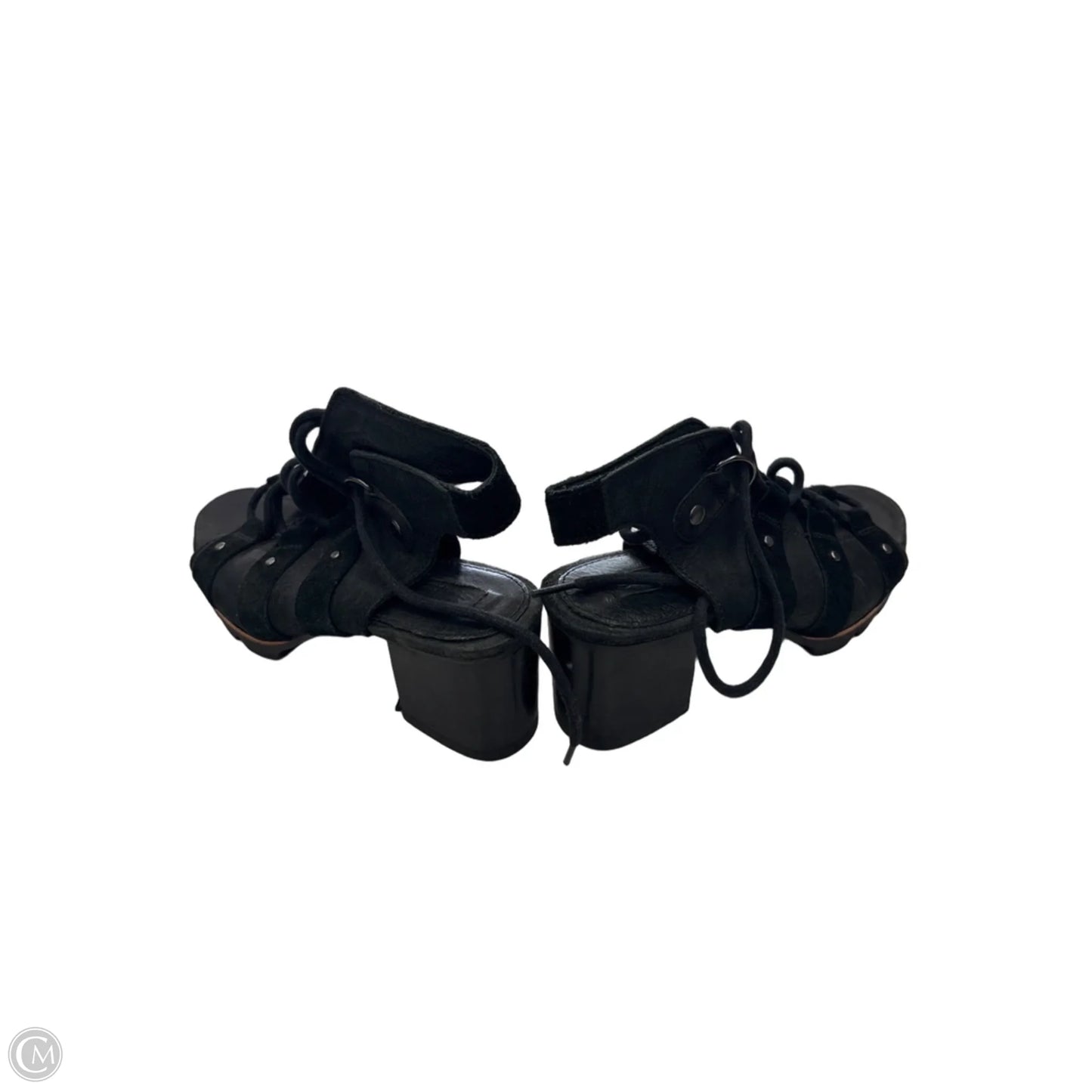 Sandals Heels Block By Sorel In Black, Size: 8