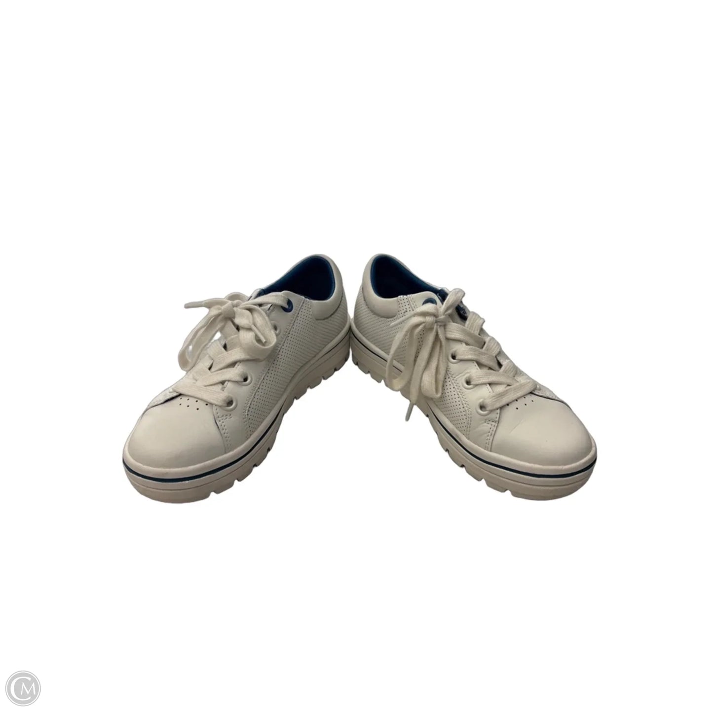 Shoes Sneakers By Skechers In Blue & White, Size: 7