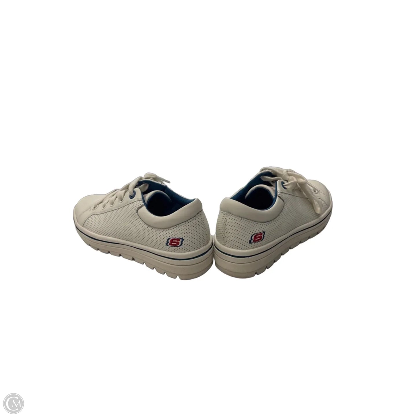 Shoes Sneakers By Skechers In Blue & White, Size: 7