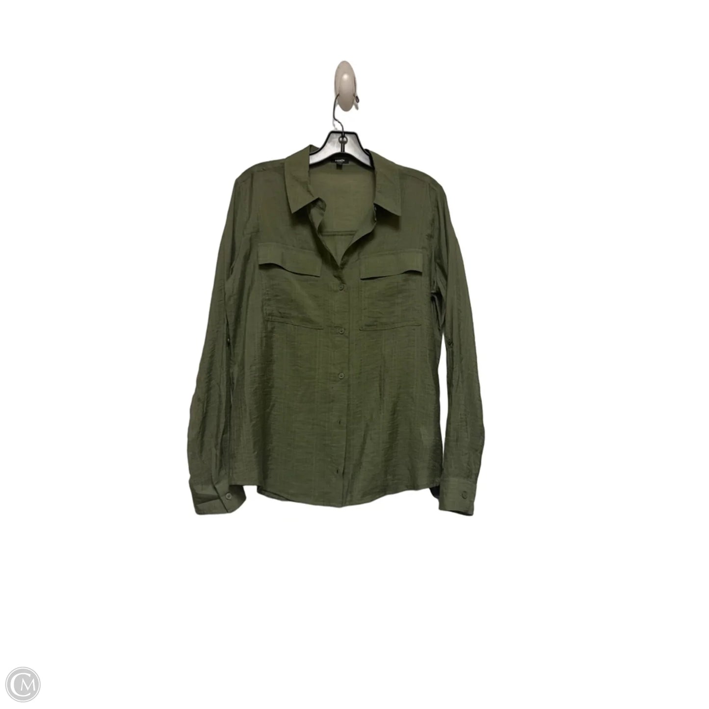 Top Long Sleeve By Express In Green, Size: S